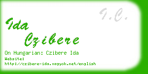 ida czibere business card